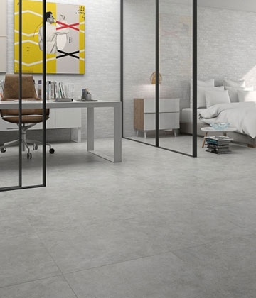 grey floor tiles