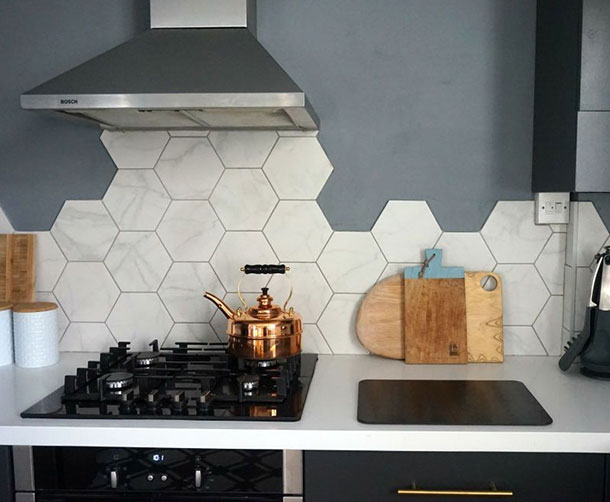 Hexagonal Kitchen Tile