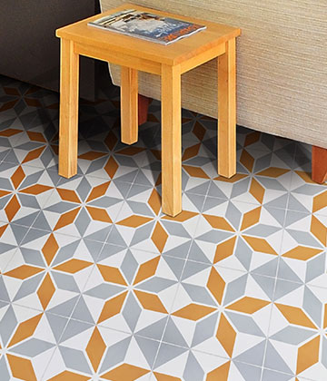 orange wall floor tiles