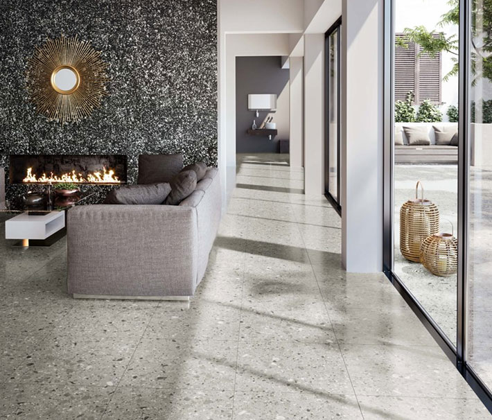 terrazzo floor tile