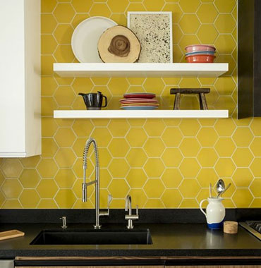 yellow wall floor tiles