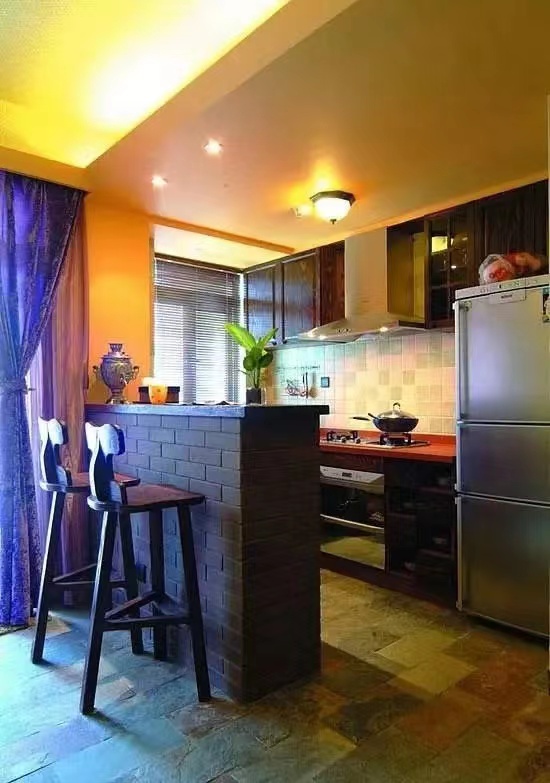 Bar counter with black subway tiles.jpg